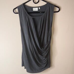 Anthropologie Deletta Draped Keyhole Tank Top Sleeveless Blouse